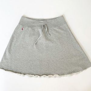 Polo Ralph Lauren grey drawstring A-line skirt